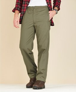 Mens Fleece Lined Pull On Drawcord Trousers - MT178